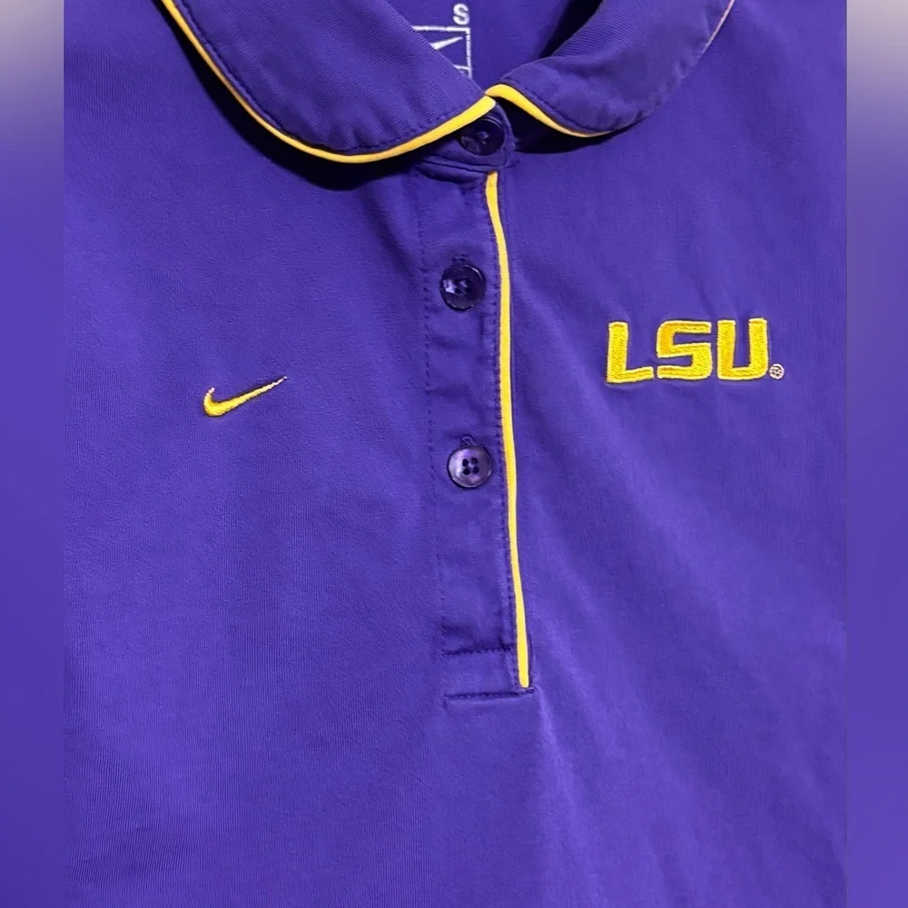 Nike Purple LSU Polo Shirt Sz Small